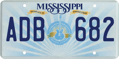 MS license plate ADB682