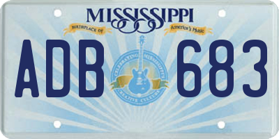 MS license plate ADB683