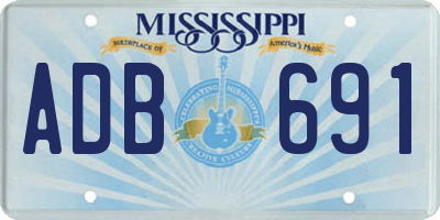 MS license plate ADB691