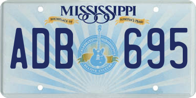 MS license plate ADB695