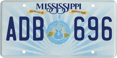 MS license plate ADB696