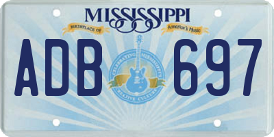 MS license plate ADB697