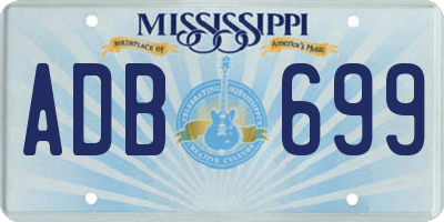 MS license plate ADB699
