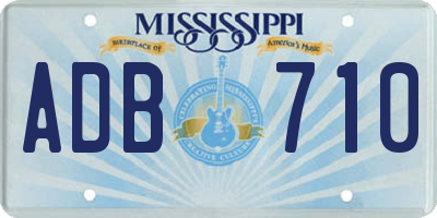 MS license plate ADB710