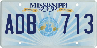 MS license plate ADB713
