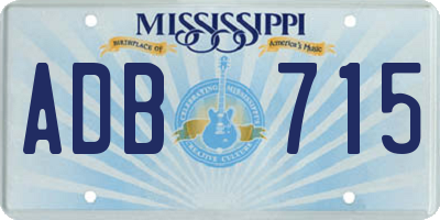 MS license plate ADB715