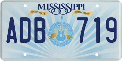 MS license plate ADB719