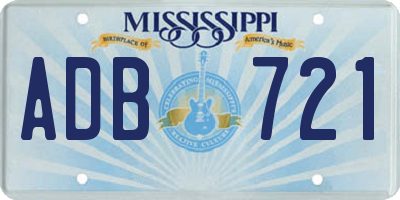 MS license plate ADB721