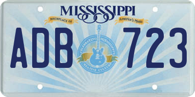 MS license plate ADB723