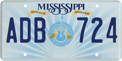 MS license plate ADB724