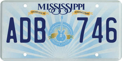 MS license plate ADB746