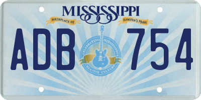 MS license plate ADB754