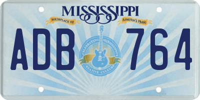 MS license plate ADB764