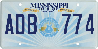 MS license plate ADB774