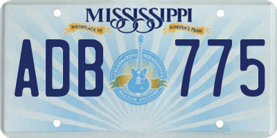 MS license plate ADB775