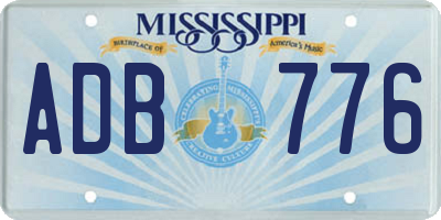 MS license plate ADB776