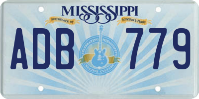 MS license plate ADB779