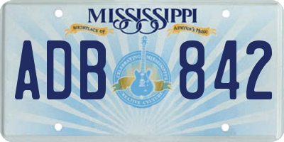 MS license plate ADB842
