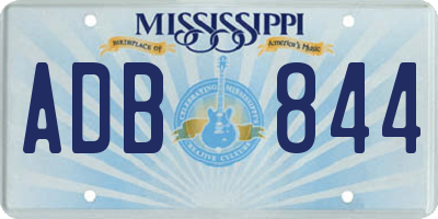 MS license plate ADB844