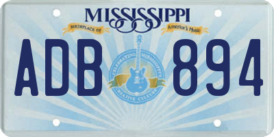 MS license plate ADB894