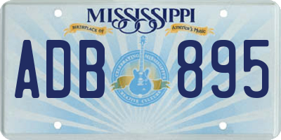 MS license plate ADB895