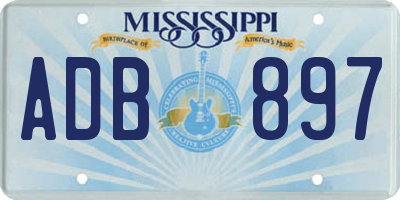 MS license plate ADB897