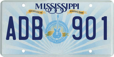 MS license plate ADB901