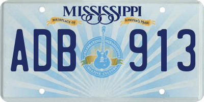 MS license plate ADB913