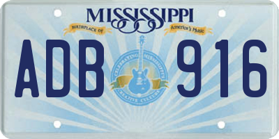 MS license plate ADB916