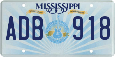 MS license plate ADB918