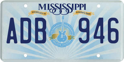 MS license plate ADB946
