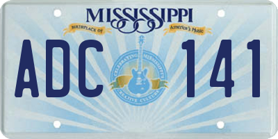 MS license plate ADC141