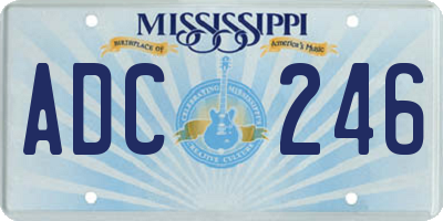 MS license plate ADC246
