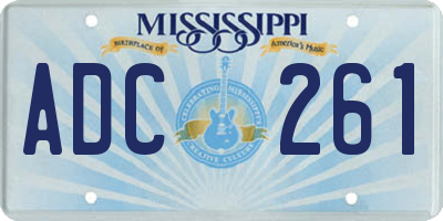 MS license plate ADC261