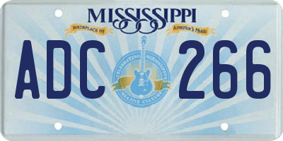 MS license plate ADC266