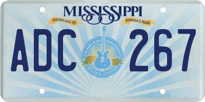 MS license plate ADC267