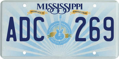 MS license plate ADC269