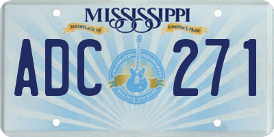MS license plate ADC271