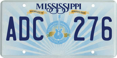 MS license plate ADC276