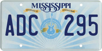 MS license plate ADC295