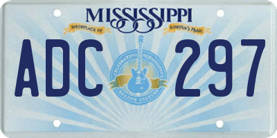 MS license plate ADC297