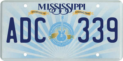 MS license plate ADC339