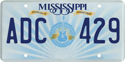 MS license plate ADC429