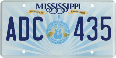 MS license plate ADC435