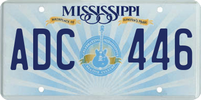 MS license plate ADC446