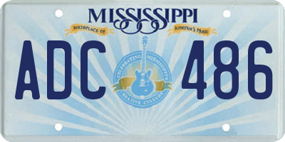 MS license plate ADC486