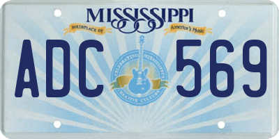 MS license plate ADC569