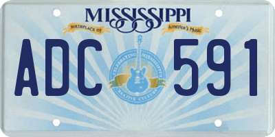 MS license plate ADC591