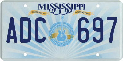 MS license plate ADC697