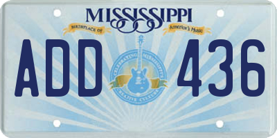 MS license plate ADD436